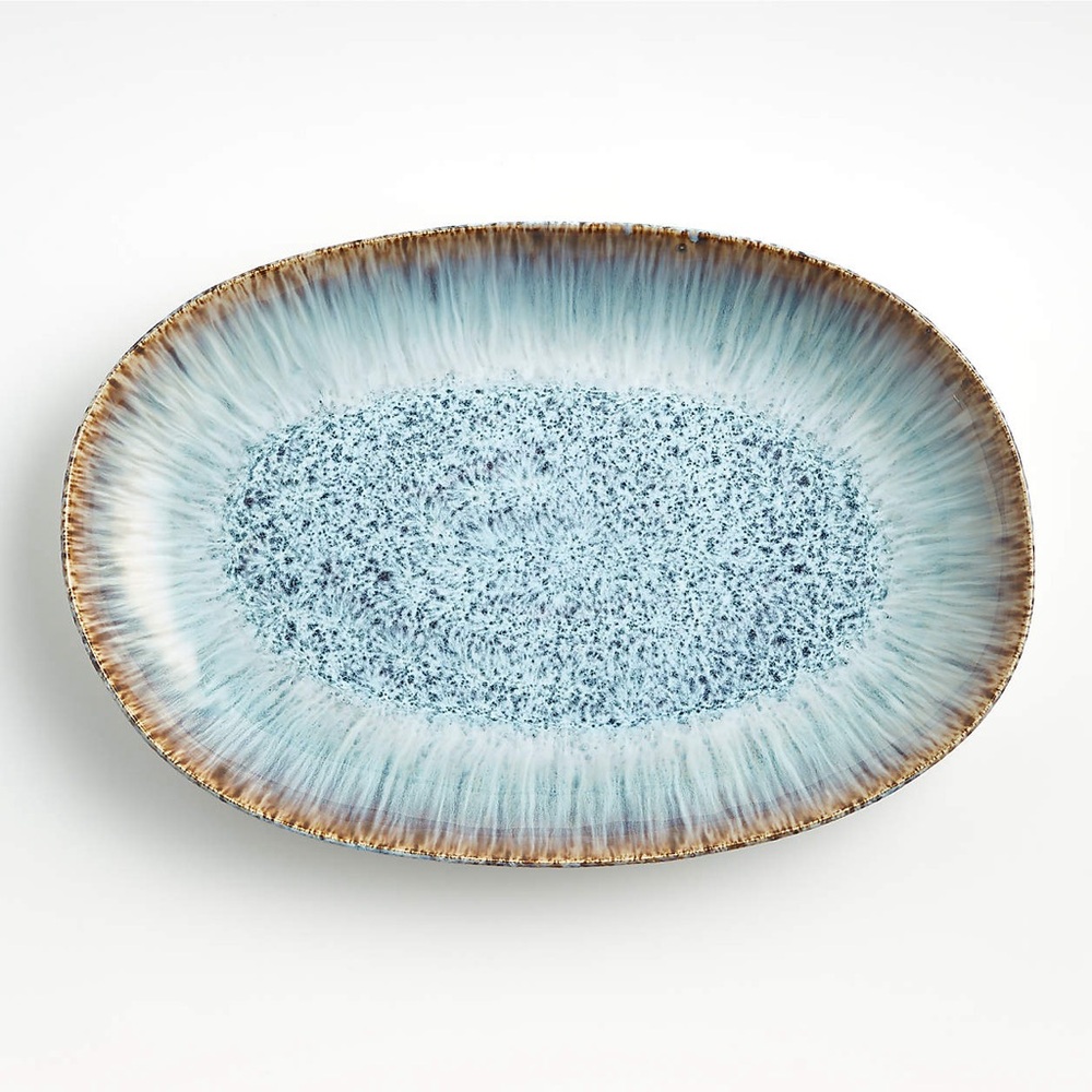 🩵 CRATE & BARREL CERAMIC POTTERY GLAZED JULO SERVING PLATTER BOWL BRAND NIB 🩵